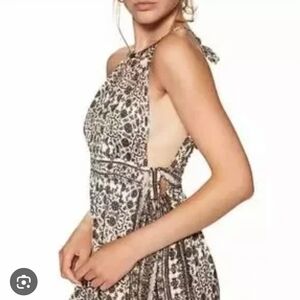 Free People Black and White Wrap Mini Skirt